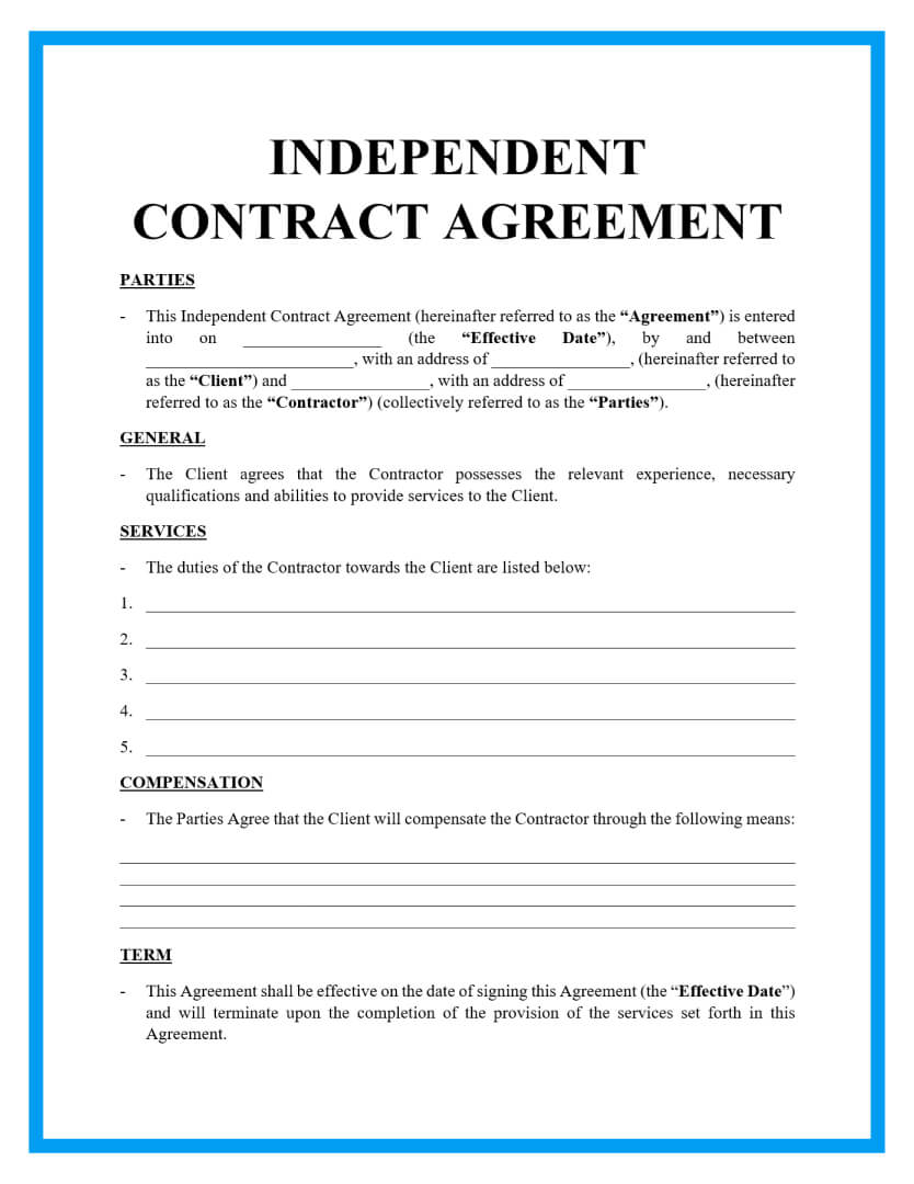 Independent Contractor Agreement Kit